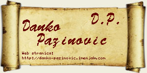 Danko Pažinović vizit kartica
